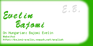 evelin bajomi business card